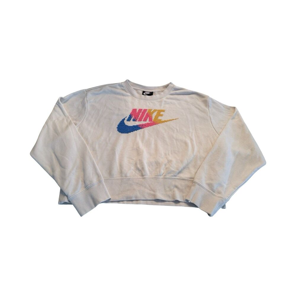 Nike Womens Sportswear Essential Cropped Fleece Logo Sweatshirt BV2800-030 L